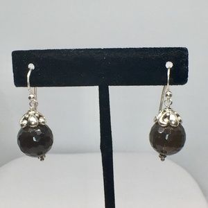 Barse Sterling Silver Smoky Topaz Earrings